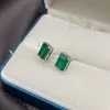 Polsino dell'orecchio OVEAS Eleganti orecchini vintage con smeraldi simulati per le donne Regalo di gioielli per feste in argento sterling 925 di alta qualità 230824