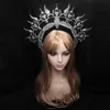 Akcesoria ręcznie robione opaska na głowę Lolita Golden Mary Apollo Sun Halo Angel Bogini Gothic Crown Got Filigree for Bride Photoshoot