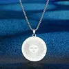 Anhänger Halsketten QIMING Medaillon Keltische Sonne Halskette Für Frauen Runder Kreis Weltraum Solar Amulett Edelstahl Schmuck