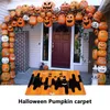 Tappetini da bagno Tappetino per porta zucca di Halloween Tappeto decorativo da pavimento per vacanze anteriori per esterni