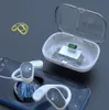 OWS 80 Earhook True Wireless Headset Bluetooth 5.3 Fone de ouvido estéreo com rotação de condução de ar Fones de ouvido para jogos Hi-Fi Music Fones de ouvido LED Display digital Fone de ouvido esportivo