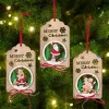 Pendentif avec nœud en bois de noël creux, décor de salle, scène d'arbre, fournitures de décoration, vente en gros, 0825 ations