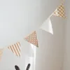 Decorative Objects Figurines Nordic Cotton Pennant Flags Decoration Retro Triangle Cloth Wall Hanging Banner Birthday Wedding Party Garland 230824