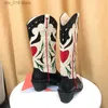 Western For Women Boots Boots Cowboy Cowboy en forme de coeur brodé Coupir