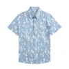 Heren designer shirt zomer zomerkorte mouw casual button up shirt bedrukt bowling shirt strand stijl ademende t-shirt kleding #527