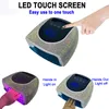 Secadores de unhas 96W UV LED lâmpada com strass 19200mAh Protable recarregável luzes sem fio Touch Scree 4 Timer Setting 230825