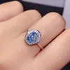 Bagues de cluster Fashion Opal Silver Bague pour femme de bureau 5mm 7mm Naturel Solide 925 Bijoux Vente Gemstone