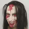 Festmasker film ondska död stiger mask cosplay rave skräck kvinnlig spöke halloween skrämmande skräck latex hjälm vuxen läskig huvudbonad prop 230824