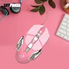 Mouse da gioco rosa ragazza 3200 dpi Mouse da gioco interno con retroilluminazione fredda 4 livelli DPI Mouse da donna cablato USB per PC da ufficio Q230825