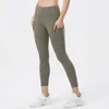 Lu Wave Dot imprimé pantalons de Yoga poches latérales taille haute Fitness hanche ascenseur pour les femmes