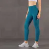 Yoga Outfit 13 Colors NWT Women HR Leggings 24" Inseam Thick Fabric Gym Skinny Pants Stretch Fitness 230824