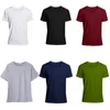 Men's Suits A1100Men's Neck Cotton Casual T-shirt Slim Fit Short Sleeve Solid Color Polyester M/L/XL/2XL/3XL