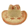 Berets 2023 Hollow Cowboy Straw Hat Men's and Women's Rolling Eaves Outdoor Beach Knight Accessories