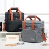 Borse per cosmetici Custodie Borsa termica Lunch Box per lavoro Picnic Auto Bolsa Frigorifero Dispositivo di raffreddamento portatile Zaino per alimenti 230823