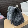 Catene di jeans Borsa con patta a tracolla Designer di lusso Marchio Moda Borse a tracolla Borse Borsa da lettera di qualità Borsa per telefono Portafoglio Metallic Ladys