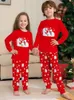 Passende Familien-Outfits Passende Familien-Outfits Mutter Kinder Bär Rote Weihnachtspyjamas Sets Kindernachtwäsche Weihnachtsnachtwäsche Homewear Kinderpyjamas 230825