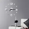 Relógio de parede digital adesivo design moderno diy cozinha sala estar decoração casa diy quartzo needl decoração da sala jantar hkd230825 hkd230825