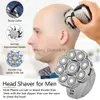 6In1 Men's Bald Head Electric Shaver 9 Blades Floating Heads Beard Nose Ear Hair Trimmer Clipper Facial Brush Rechargeable Razo HKD230825