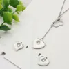 Necklace Earrings Set OUFEI Heart-shaped Simple Stainless Steel Jewelry For Women Love Pendant Fashion Accessories 2023