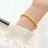 Armreif im ethnischen Stil, geniales Erbe-Armband, weiblich, Titanstahl, vergoldet, lichtecht, Hochzeitsschmuck, Geschenk, 18 Karat