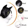 Masques de fête Masque de chat blanc animal Nouveautés Costume de carnaval Accessoire de fête Cosplay Chapeau drôle Tête de chien Latex Visage complet Anime Halloween pour femme 230824