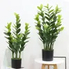 Decorative Flowers Artificial Plants Money Tree Potted Fake Greenery Floor Desktop Bonsai Pachira Aquatica For Home Office Party Wedding