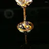 Wine Glasses Retro Enamel Crystal Iris Goblet Champagne Glass Wedding Party Cup Bar Decoration Drinkware Gifts 2Pcs/Set