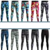 NEW Arrival Camouflage Elastic Compression Tight Men's Sport Gym Pro Combat Basketball Training Running Fitness Pants291D
