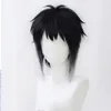 Pelucas de cosplay Bungo Bungou Stray Dogs Ryunosuke Akutagawa Peluca corta negra con peluca blanca Cabello resistente al calor Pelucas para disfraces de cosplay Gorro de peluca 230824