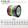 Ligne de tresse 300M500M1000M1500M pêche tressée 16 brins PE multicolore Super puissance Multifilament japonais pour merde 230825