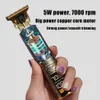 Электрические бритвы Vintage T9 Electric Hair Clipper Cutper Cutting Machine Профессиональная мужская электрическая бритва Перезаряжаемая парикмахерская для мужчин USB 230824
