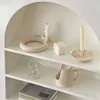 Einfacher Stil Keramik Kerzenhalter Dekor Wohnzimmer Esstisch Teelicht Kerzenständer Duftkerze Ständer Desktop Ornament HKD230825