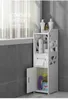 Wasserdichter Badezimmer-Seitenschrank, einfacher Boden-WC, schmaler Spind, PVC-Rack, Aufbewahrungshalter, große Kapazität, Wohnaccessoires HKD230823