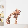 Мультфильм милый жираф, шляпа для животных, акварельная настенная наклейка для детской наклейки на стены наклеивание и палка Обои для детской комнаты для дома подарки HKD230825 HKD230825