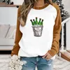 Dameshoodies 2x dameshoodie bierprint colorblock casual mode sweatshirt top effen trui dames