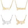 Pendant Necklaces Simple European Stylish Necklace Women Female Vintage Birthday Golden Chain Honey Jewelry For Girls