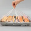 Autre organisation de stockage à domicile 38120cm Sac de couverture alimentaire jetable Emballage en plastique élastique Couvercles alimentaires de qualité alimentaire Couvre-chefs Bols Caps Fresh Saver Dust Covers 230824