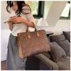 Shoulder Bags Big Women Letter Print PVC Leather Purses And Handbag Designer Retro Large Capacity Monogram Ladies Top-handle Tote Shopper