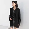 Women's Suits UNXX 2023 Fashion Women Blazer Office Lady Long Sleeve Double-breasted Mid-length Casual Coat Ladies Outerwear Stylish Y2k