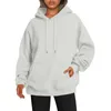 Hoodies femininos túnica zip up jaqueta cor sólida h e mangas raglan grossas manga comprida camisola com capuz feminino