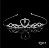 Hermosa Tiara nupcial de cristal brillante para fiesta, diadema plateada con corona, accesorios de boda baratos ZZ