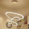 Nuove lampade a sospensione moderne per soggiorno sala da pranzo 4/3/2/1 Cerchio Anelli acrilico Illuminazione a LED Lampade da soffitto HKD230825