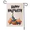47*32 cm Stampa bandiera da giardino di Halloween Bandiere di zucca Banner del terrore in lino Decorazione per feste da appendere all'aperto SN4448