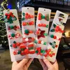 Nya barns hårnål 5st/Lot Christmas Suit Party Favor Hairpin Xmas Tree Hat Clip Huvudbonad söt baby grossist 0825