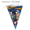 Kimetsu No Yaiba vaisselle assiettes en papier tasses serviettes démon Slayer thème fête décor bébé douche garçons fête d'anniversaire fournitures HKD230825 HKD230825