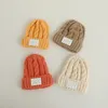 Berretti BeanieSkull Tinta unita Autunno Inverno Cappello per bambini per ragazze Ragazzi Cappelli lavorati a maglia Berretto per bambini all'aperto Berretto per bambini caldo per bambini 230825