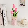 装飾的な花チューリップシミュレーションフラワーベッドリビングルーム装飾誕生日ギフトブーケホームデスクトップポット植物