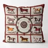 Designer Luxury Modern Backrest Simple Living Room Orange Pillowcase American Style Horse Sofa LargeCcushion Waist Pillow size:45x45cm