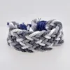 Urok Bracelets 3PCS Ethnic Folk Cotton and Line Bransoletka z 7 kolorami mieszanymi tkacami 23 mm Retro Ręcznie robiony hipis