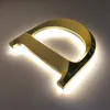 Factory Outlet Outdoor 3D brushed mirror polished stainless steel back lit LED channel letter,3D metal illuminated letter signs